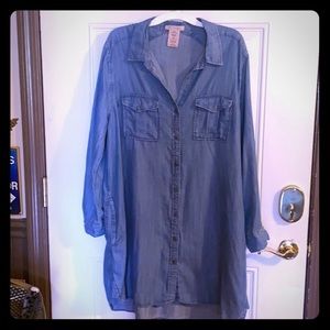 Philosophy denim button down dress XXL